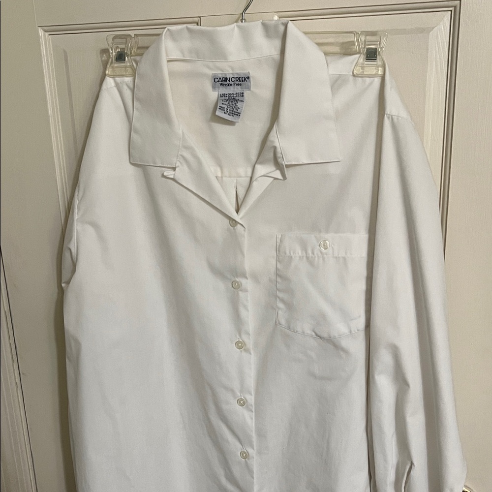 Classic White Women’s Button-Up Shirt by Cabin Creek